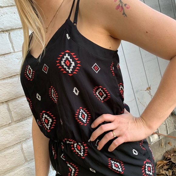 Long Black Tank Romper - Picture 2 of 5